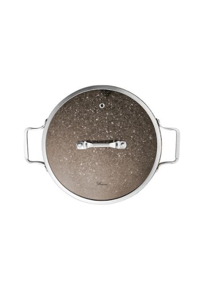 Brioni Stone Age Terra 24 Cm Kapaklı Sahan Sht-161 Kahverengi