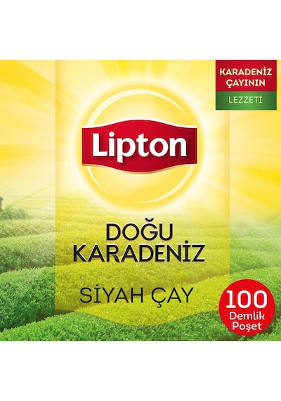 Lipton Doğu Karadeniz Demlik Süzen Poşet Bergamot Aromalı Siyah Çay 100'lü Paket