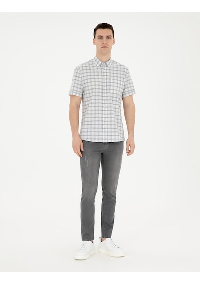 Pierre Cardin Erkek Gri Gömlek Kısa Kollu 50288566-vr024 Gri