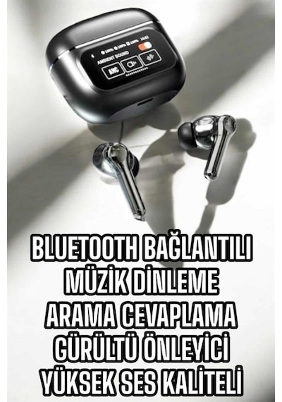 Bluetooth Kulaklık Kablosuz Ekranlı Anc/enc Destekli Dokunmatik