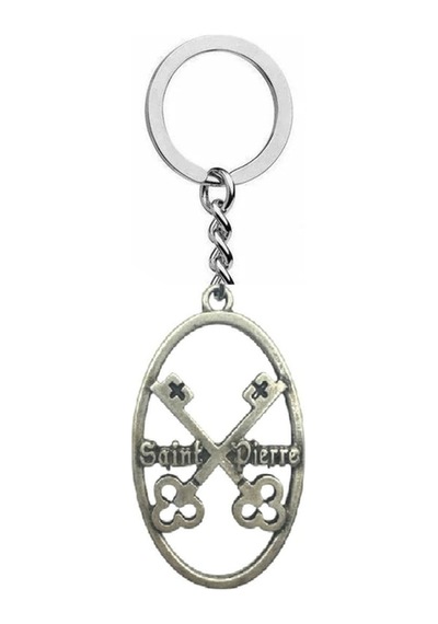 Anahtar Ve Haç Figürlü Madalyon Metal Anahtarlık Unisex Gotik & Antik Aksesuar