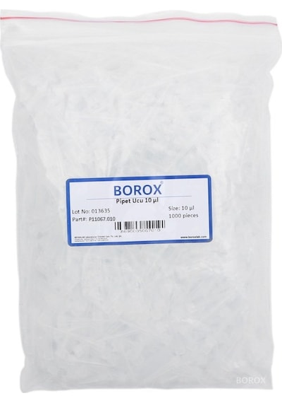 Borox Pipet Ucu 10 µl Şeffaf 1000 Adet