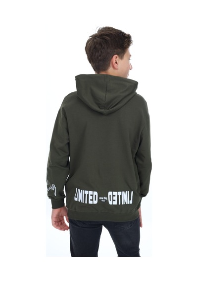 Toontoy Kids Toontoy Erkek Çocuk Oversize Kapüşonlu Cepli Düşük Omuz Baskılı Sweatshirt - 2 İplik Haki Toontoy Kids Toontoy Erkek Çocuk Oversize Kapüşonlu Cepli Düşük Omuz Baskılı Sweatshirt - 2 İplik Haki