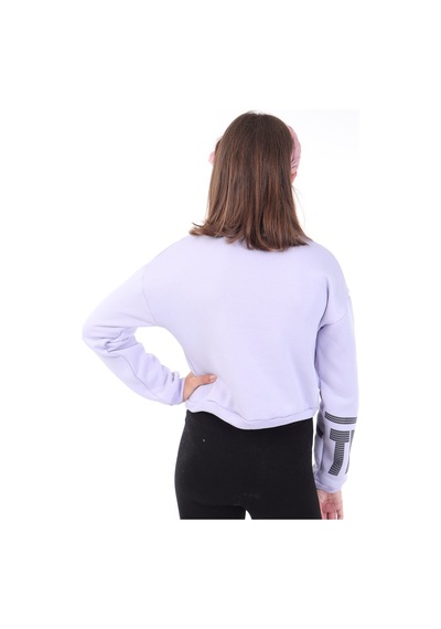 Toontoy Kız Çocuk Baskılı Sweatshirt Mavi