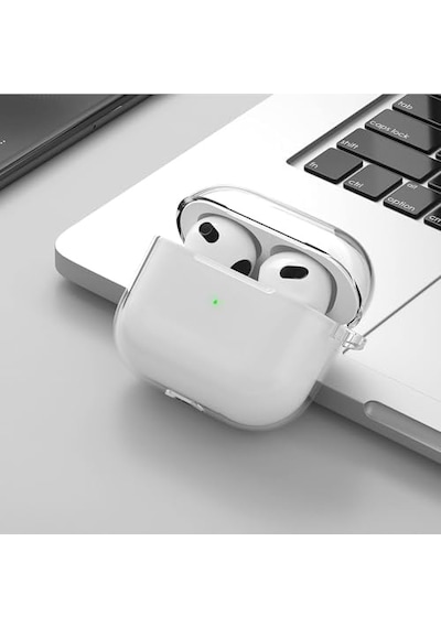 Airpods 4 İle Uyumlu Şeffaf Cyrstal Clear Ultra Berrak Silikon Kılıf - Alt Üst Ayrı Airpods 4
