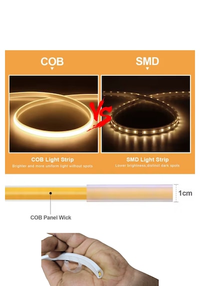 Ankara Teknik 220 Volt Cob Neon Led Beyaz 6000k F-cob Led Yüksek Lümen Dış-iç Mekan 20 Metre