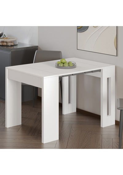 İnarch Dizayn Nivo Modüler Açılır Yemek Masası Modern Dresuar & Çok Amaçlı Masa,kapalı 44 Cm - Açık 116 Cm Beyaz İnarch Dizayn Nivo Modüler Açılır Yemek Masası Modern Dresuar & Çok Amaçlı Masa,kapalı 44 Cm - Açık 116 Cm Beyaz