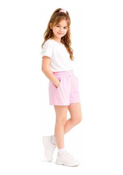 İrem Çocuk Giyim Kız Çocuk Beli Lastikli İp Bağlamalı Çift Çizgi Desenli Biyeli Cepli Pembe Renk Penye Şort Pembe İrem Çocuk Giyim Kız Çocuk Beli Lastikli İp Bağlamalı Çift Çizgi Desenli Biyeli Cepli Pembe Renk Penye Şort Pembe