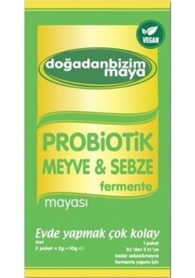Doğadan Bizim Maya Probiyotik Meyve Sebze Fermente Mayası 2 x 10 G