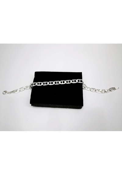 Omar Silver Erkek Barlı Gümüş Bileklik 6,6 Mm