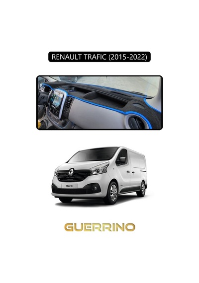 Renault Trafıc 2015-2022 Torpido Koruma Halısı Siyah Kenar