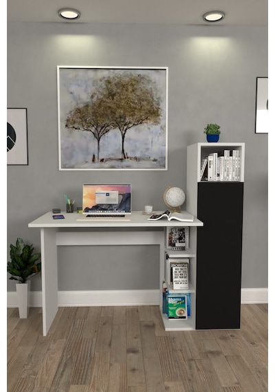 Moonlife Diamond Dolaplı Çalışma Masası Siyah
