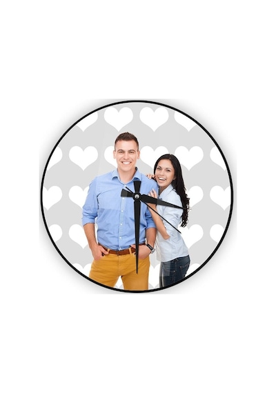Kişiye Özel Cam Duvar Saati 27 Cm. - 019 Çok Renkli