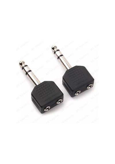 6.35Mm (1/4 Inç) Erkek To 2 X 3.5Mm (1/8 Inç) Dişi Ses Adaptörü