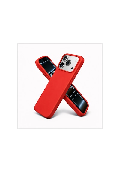 Apple Uyumlu iPhone 17 Pro Max 18 Pro Max Kılıf Renkli Lansman İçi Kadife Yumuşak Kamera Yükseltili Silikon Kırmızı