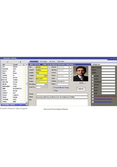 Göz Tarama Personel Takip Maaş Sistemi Hesaplama Programı Dahil