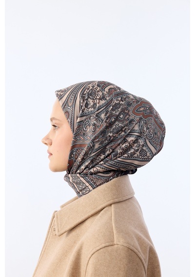 Mirsoy Scarf Zümra Desen Eşarp Krem