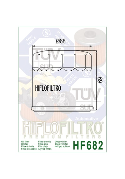 Benelli Trk 702 X Yağ Filtresi 23-24 Hiflo Hf 682