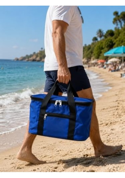 Mavi Renk 22 Litre Termal Piknik Ve Taşıma Çantası Su Geçirmez Kumaş, Kalın Yalıtımlı İç Kaplama, 2 Bölmeli Soğuk-sıcak Tutucu Çanta 39x27x23 Cm Açık Mavi Renk 22 Litre Termal Piknik Ve Taşıma Çantası Su Geçirmez Kumaş, Kalın Yalıtımlı İç Kaplama, 2 Bölmeli Soğuk-sıcak Tutucu Çanta 39x27x23 Cm Açık
