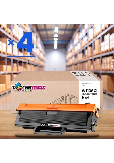 Hp Laser Mfp 135a Muadil Toner Çipli W1106xl 4'lü 5.000 Sayfa Ekstra Yüksek Kapasite