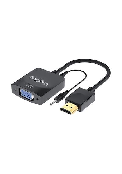 Veggieg Hdmı To Vga Çevirici Adaptör 3.5mm Ses Çıkışlı Full Hd 1080p 60hz