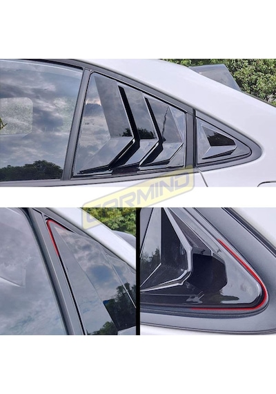 Toyota Corolla Uyumlu Kelebek Cam Vizörü Piano Black 2019-2021