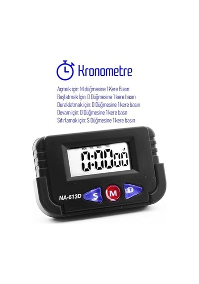 Tr 2 Adet Pomodoro Öğrenci Saati Kronometreli Alarmlı Takvimli Dijital Ders Çalışma Saati Masa Oto Saat Diğer