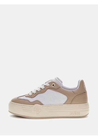 Guess Swole Deri Karışımlı Kadın Sneaker Ayakkabı Flpswofal12 Bej
