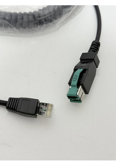 Rj45 Powered Usb Spiral Kablo 12v 1.5 Metre