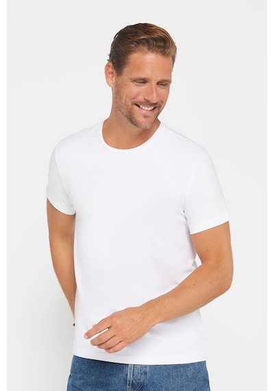 Tudors Erkek Slim Fit Dar Kesim Pamuklu Yumuşak Doku Likralı Likralı Kumaş Basic Beyaz Bisiklet Yaka Tişört-20408 Tudors Erkek Slim Fit Dar Kesim Pamuklu Yumuşak Doku Likralı Likralı Kumaş Basic Beyaz Bisiklet Yaka Tişört-20408
