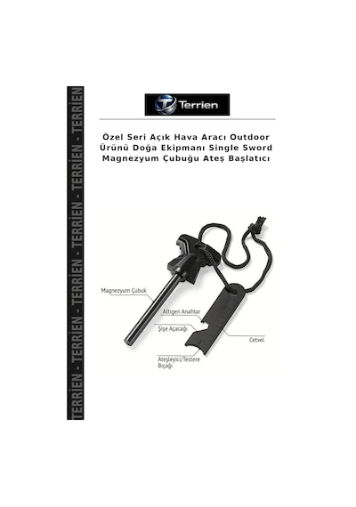 Özel Seri Açık Hava Aracı Outdoor Ürünü Doğa Ekipmanı Single Sword Magnezyum Çubuğu Ateş Başlatıcı Çok Renkli