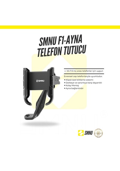 Smnu F-1 Ayna Uyumlu Telefon Tutucu