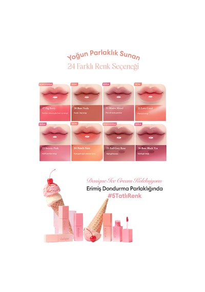 Dasique Yoğun Parlaklık Ve Canlı Renkler Sunan Kalıcı Tint Juicy Dewy Tint 09 Peach Pudding 09 Peach Pudding