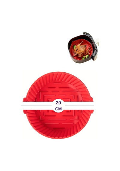 Onikiden Yanmaz Yapışmaz Airfryer Silikon Pişirme Kabı Sl099 - Tüm Fritözlerle Uyumlu 20x5cm 001