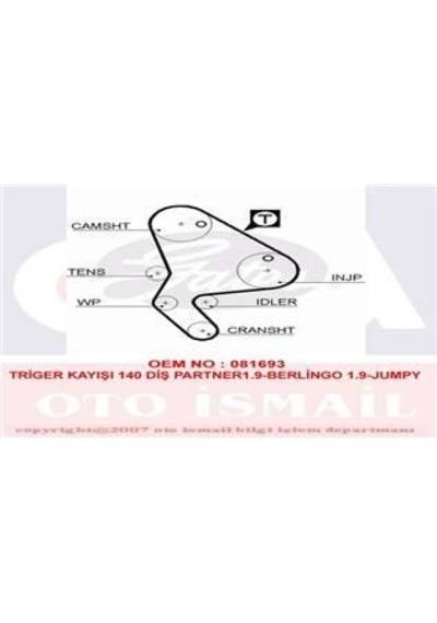 GATES 5523XS TRIGER EKSANTRIK KAYISI SCUDO / PARTNER EXPERT II /