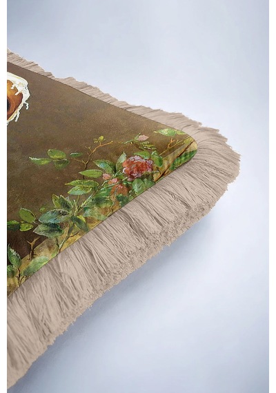 Saray Esintili Klasik Sanat Saçaklı Yastık Kılıfı - Vintage Bohem Mavi Krem Püsküllü Kırlent Kılıfı Orman Mint Yeşili Saray Esintili Klasik Sanat Saçaklı Yastık Kılıfı - Vintage Bohem Mavi Krem Püsküllü Kırlent Kılıfı Orman Mint Yeşili