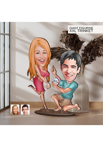 Bk Gift Kişiye Özel Sevgililer Karikatürlü Büyük Boy Ahşap Biblo-19 Arkadaşa Hediye , Sevgiliye Hediye, Kişiye Özel Biblolar Kobitmeyen137587 Bk Gift
