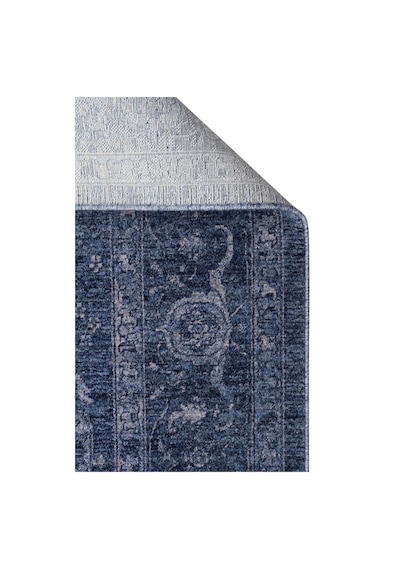 Shiraz Shr 03 Navy Vintage Eskitme Tarzı Yumuşak Dokulu Salon Halısı Oturma Odası Halısı Lacivert