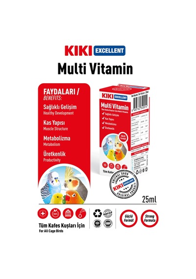 Kiki Excellent Kuş Multi Vitamin 25 ML