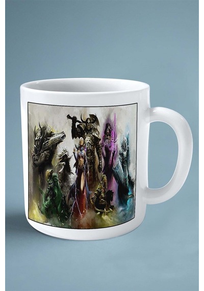 Guild Wars Oyun Baskılı Kupa Bardak Çift Taraflı Baskı Kişiye Özel Model 4 Çok Renkli
