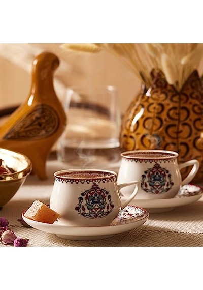 Nakkaş 6 Kişilik Kahve Fincanı Takımı 100 Ml Çok Renkli