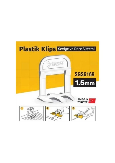 Sgs6169 1,5 Mm Derz Seviye Tespit Klipsi Pk/100 Adet