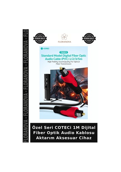 Özel Seri Coteci 1m Dijital Fiber Optik Audio Kablosu Aktarım Aksesuar Cihaz