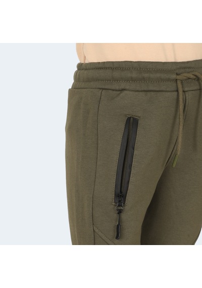 Slazenger LAMYA Çocuk Fermuar Cepli Haki Eşofman Altı