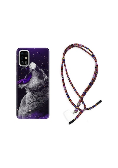 Casper Via F20 Kılıf Rasta Boyun Askılı Purple Leopar 1750