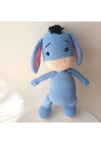 Amigurumi Eeyore Oyuncak Winnie The Pohh Serisi El Emeği Mavi Pembe