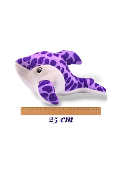 Sevimli Peluş Yunus Balığı 25 Cm Oyuncak Uyku Arkadaşı Hediyelik Dekorasyon Mor