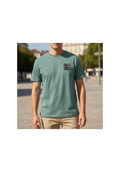 Urbantrendstore Unisex Comfort Kalp Oversize Fit Rahat Geniş Salaş T-shirt Günlük Tişört Mint