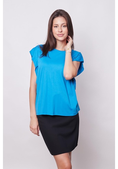 Jument Şık Likralı Span Kumaş Kolsuz Geniş Sıfır Yaka Düşük Omuzlu Basic Tshirt Bluz-mavi Mavi Jument Şık Likralı Span Kumaş Kolsuz Geniş Sıfır Yaka Düşük Omuzlu Basic Tshirt Bluz-mavi Mavi