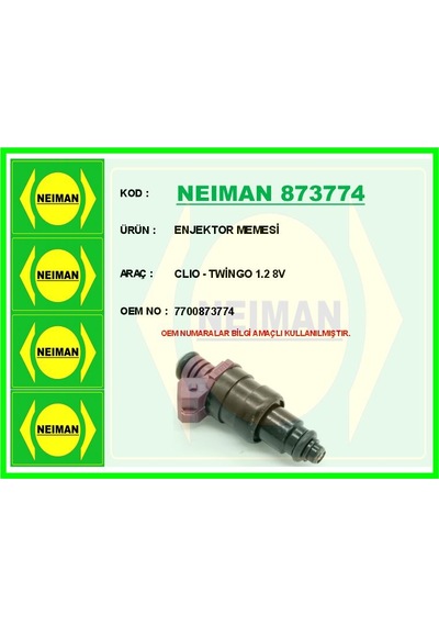 Neıman 873774 Enjektör Memesi Clıo - Twingo 1.2 8v 7700873774 -